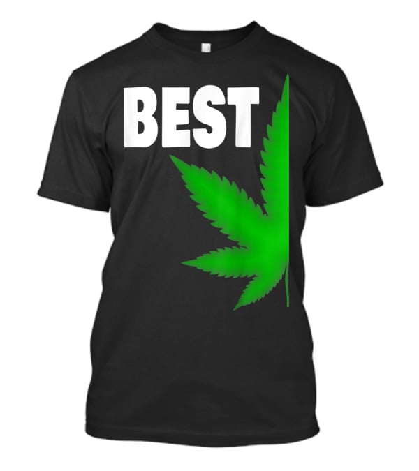 Couple Matching Best Buds BFF Marijuana Leaf Best T-Shirt