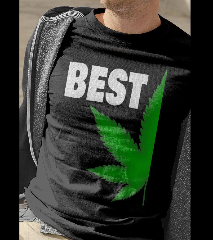 Couple Matching Best Buds BFF Marijuana Leaf Best T-Shirt