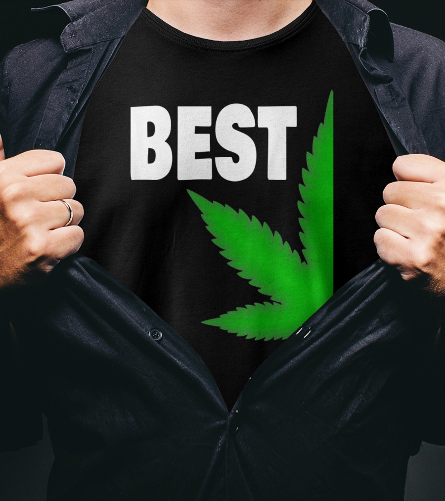 Couple Matching Best Buds BFF Marijuana Leaf Best T-Shirt