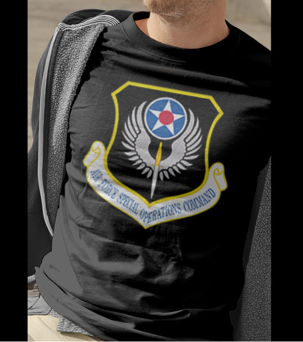 Air Force Special Operations Command AFSOC Wings And Sword Emblem T-Shirt