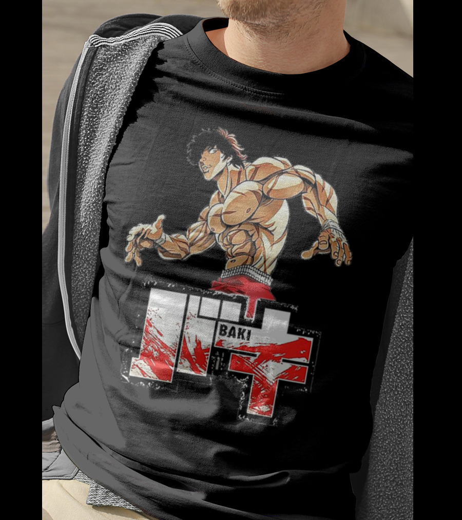 Baki Otaku Muscle Fighter Anime Character T-Shirt