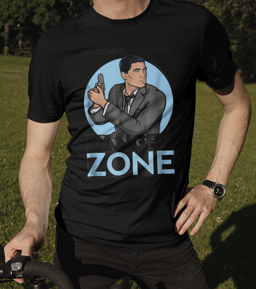 Archer Something Something Danger Zone Agent With Gun T-Shirt
