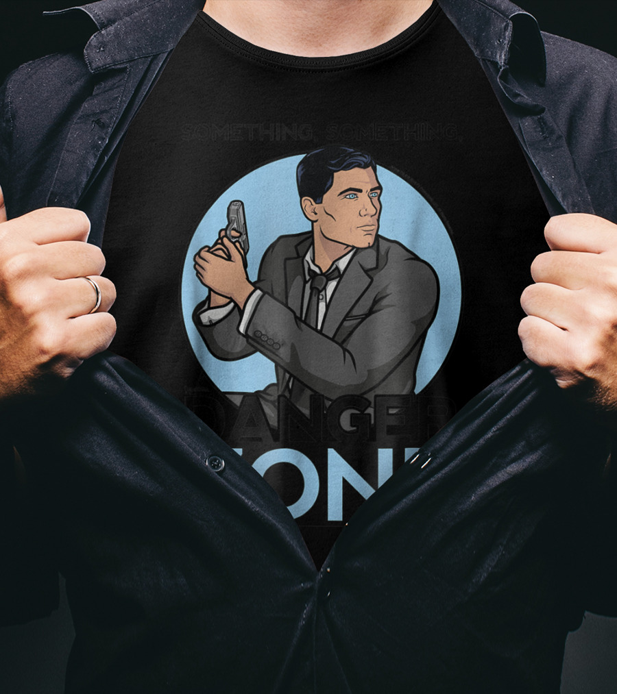 Archer Something Something Danger Zone Agent With Gun T-Shirt