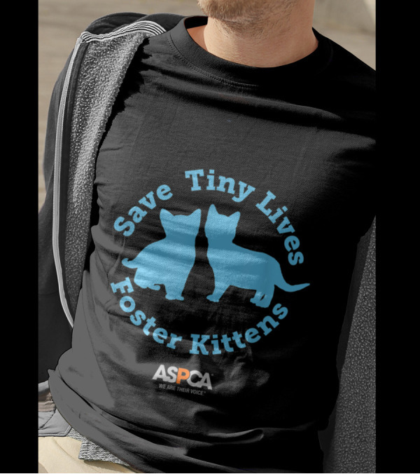 ASPCA Save Tiny Lives Foster Kittens Blue T-Shirt