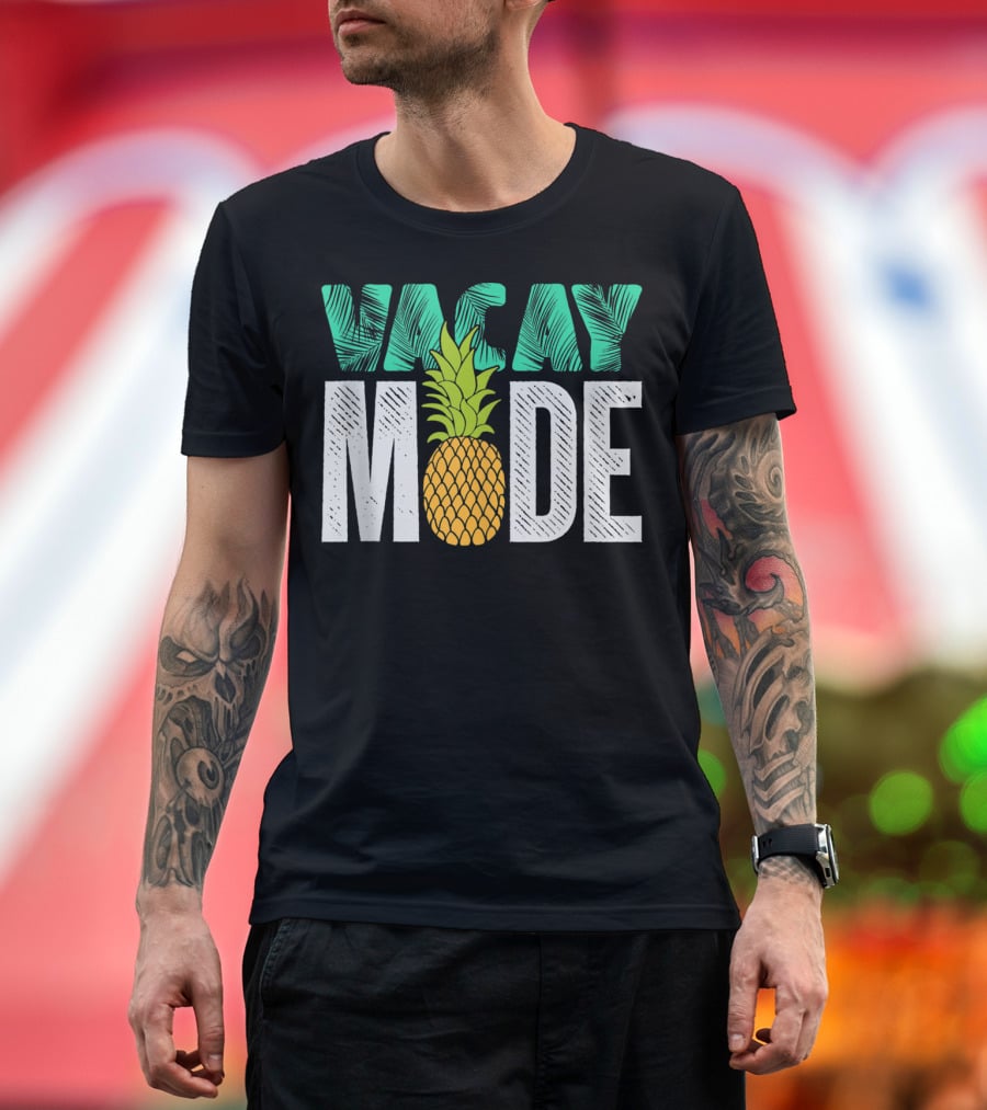 Vacay Mode Funny Pineapple Cool Summer Fruit Berry Lover T-Shirt