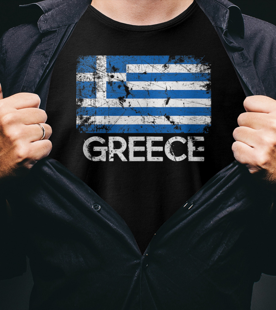 Greece Vintage Flag Greek Design Made In Greece T-Shirt