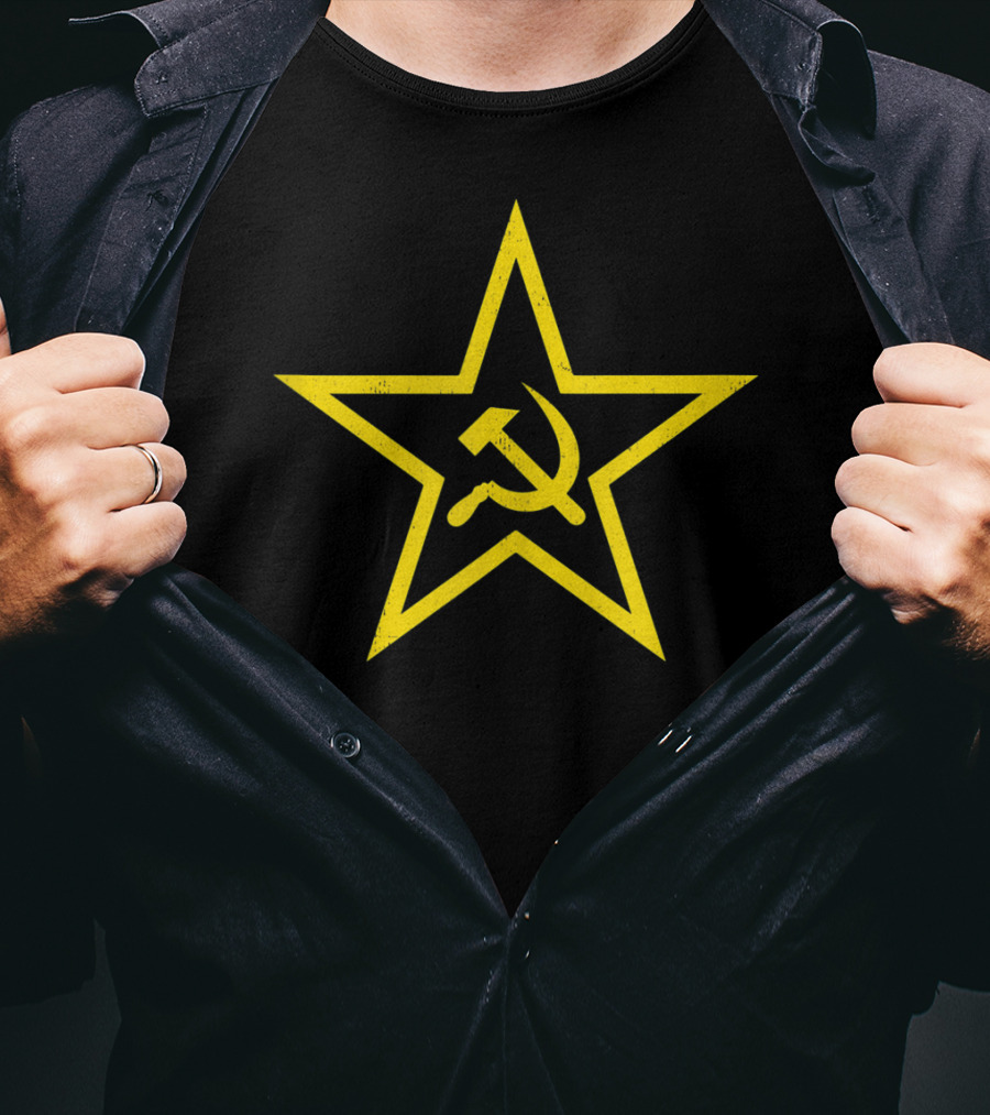 USSR Hammer And Sickle Yellow Star T-Shirt