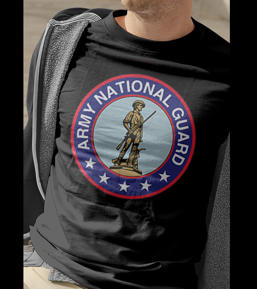 Army National Guard Veteran Morale Emblem T-Shirt