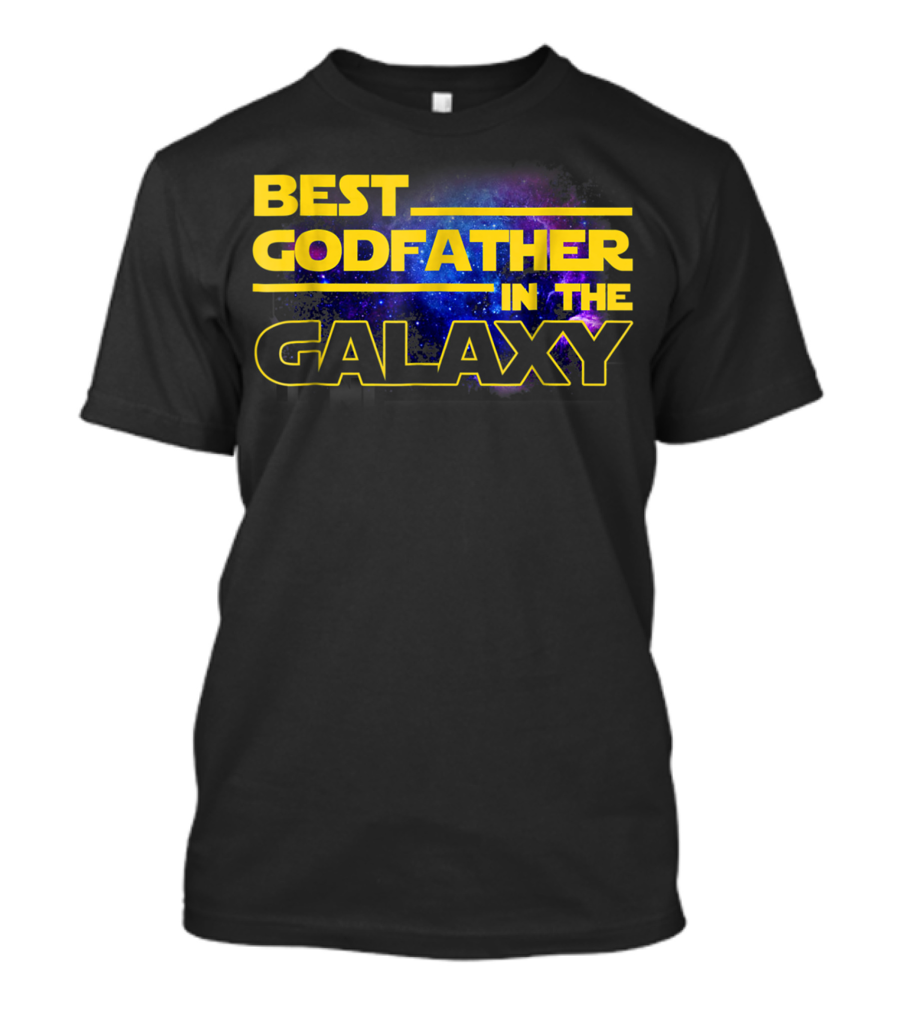Best Godfather In The Galaxy Star Wars Inspired Text T-Shirt