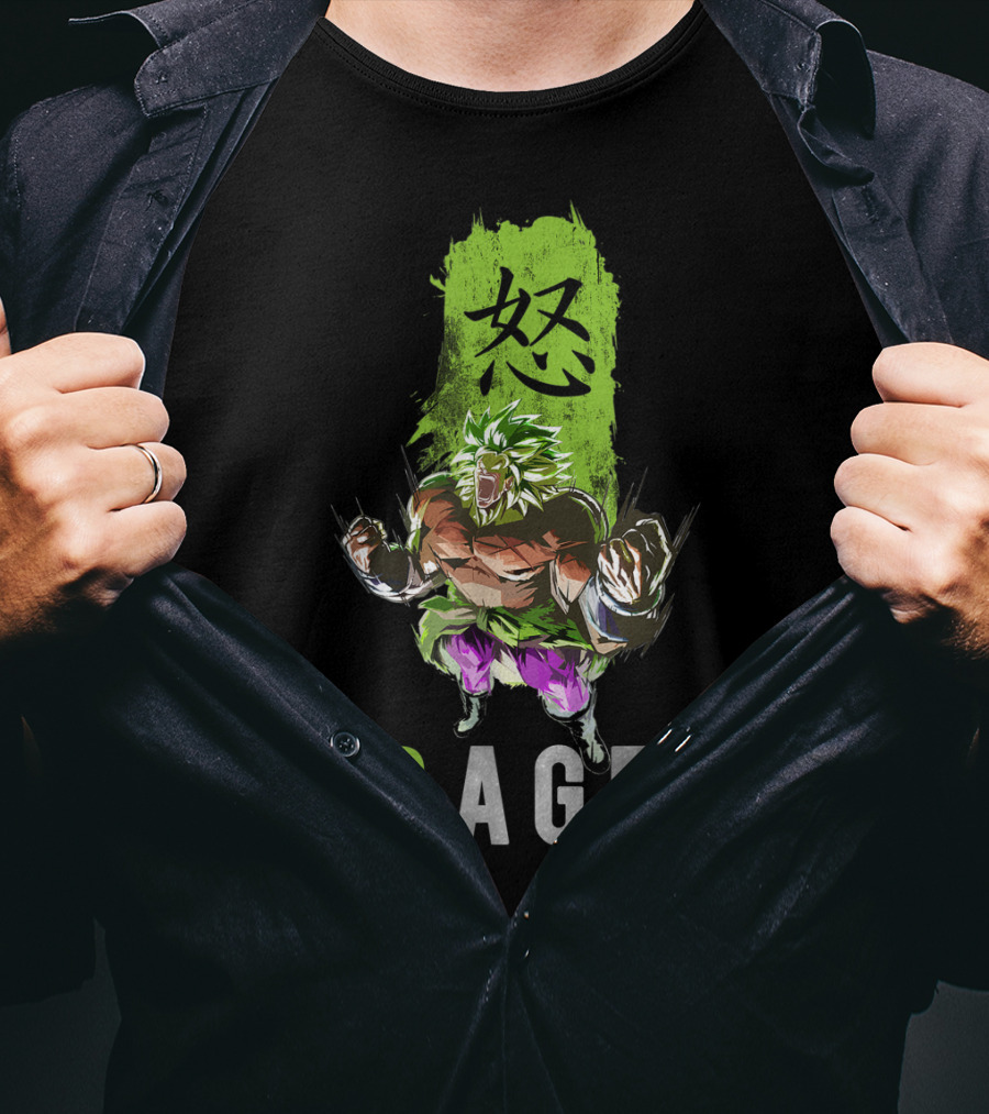 Broly The Legendary Fighter Rage Anger Power Burst T-Shirt
