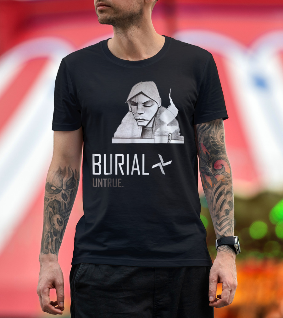 Burial Untrue Monochrome Hoodie Smoking Character T-Shirt