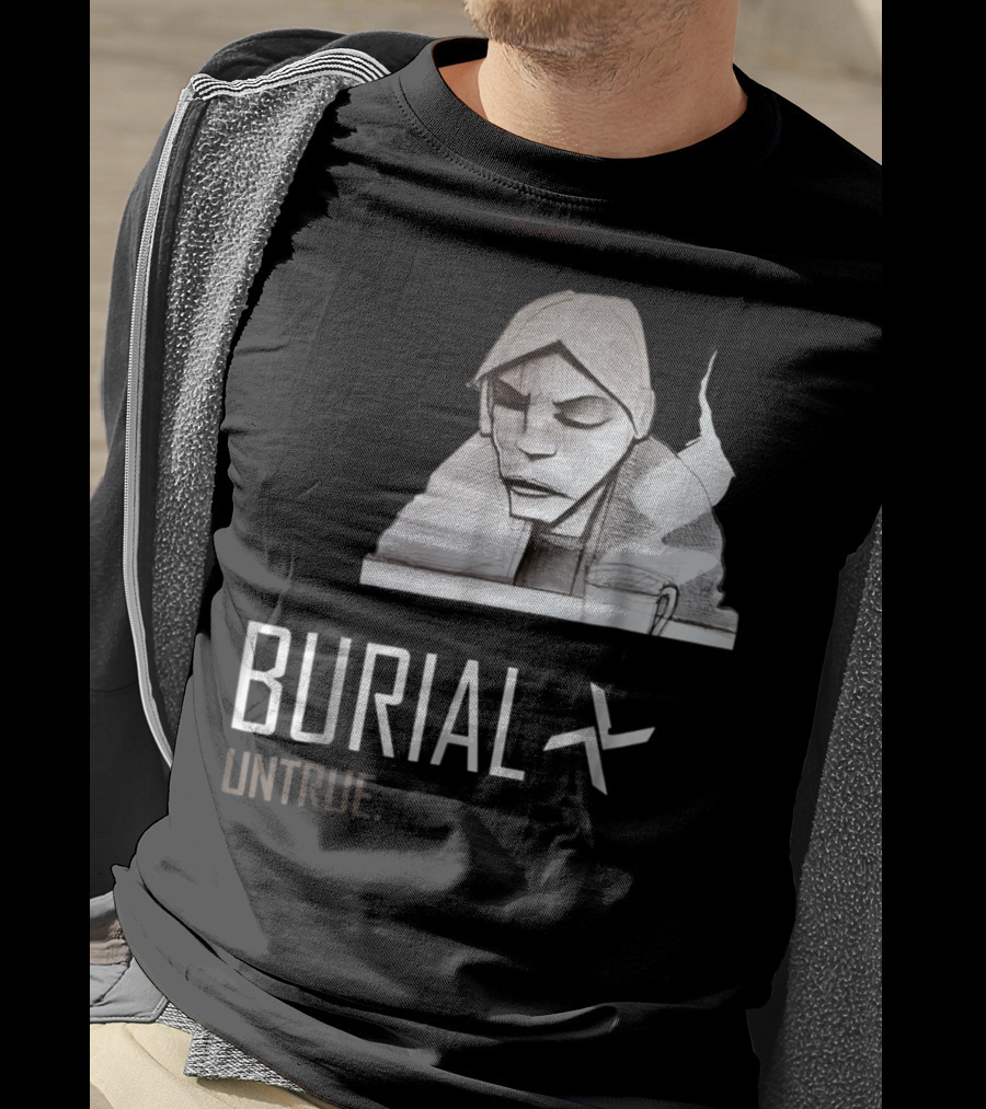 Burial Untrue Monochrome Hoodie Smoking Character T-Shirt