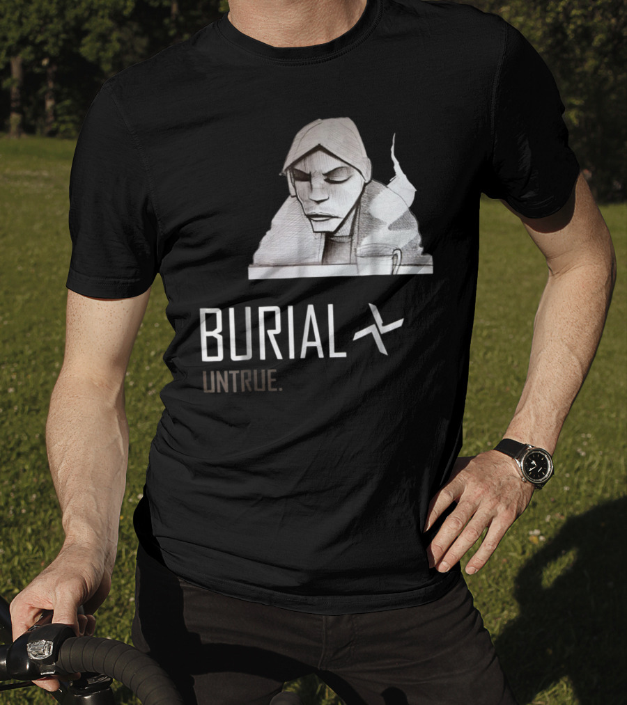 Burial Untrue Monochrome Hoodie Smoking Character T-Shirt