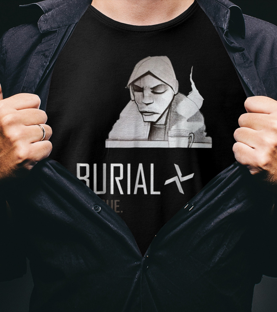 Burial Untrue Monochrome Hoodie Smoking Character T-Shirt