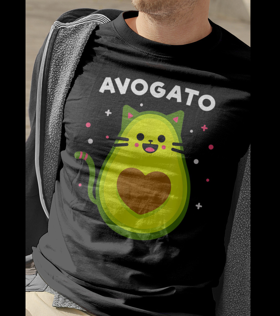 Avogato Cat Avocado Lover Cute Cat Avogato T-Shirt