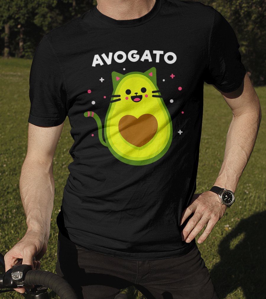 Avogato Cat Avocado Lover Cute Cat Avogato T-Shirt