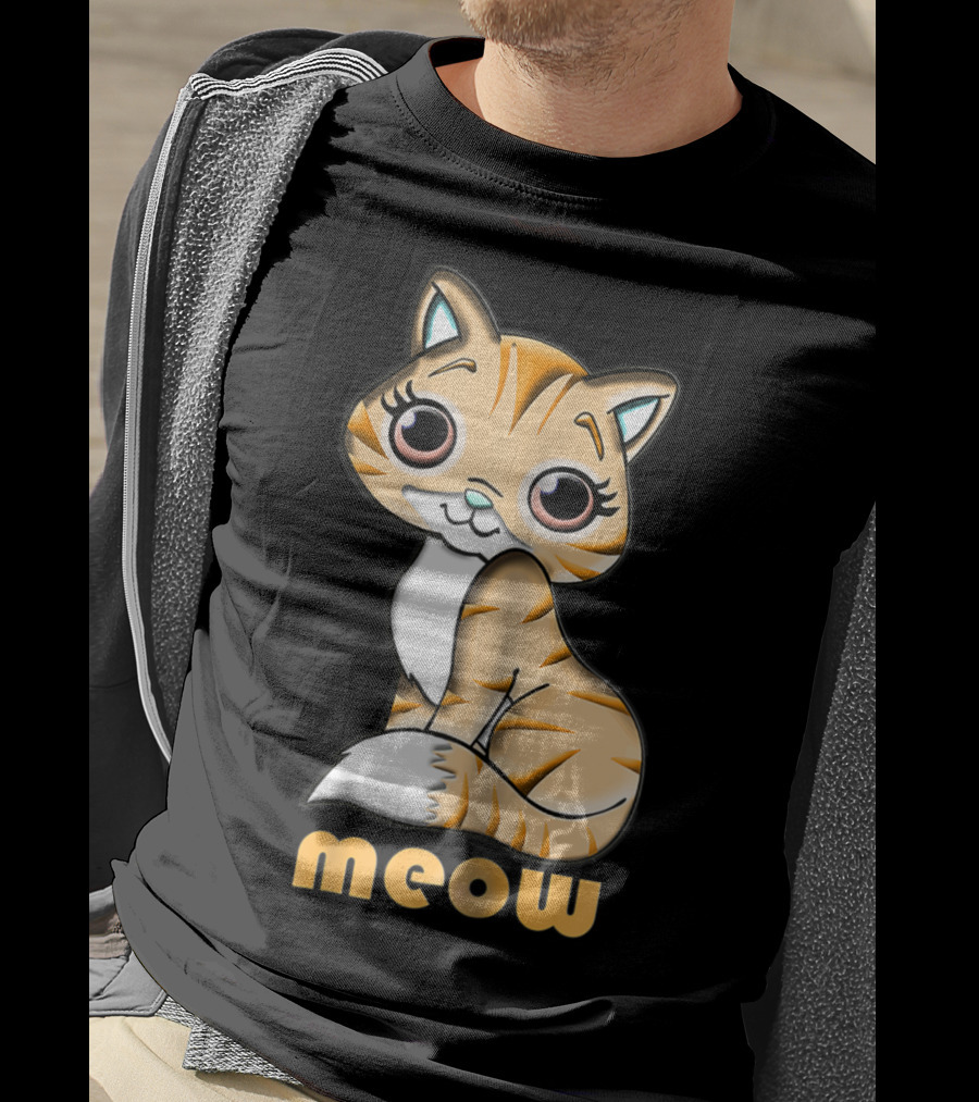 Meow Cutie Cat Adorable Feline T-Shirt