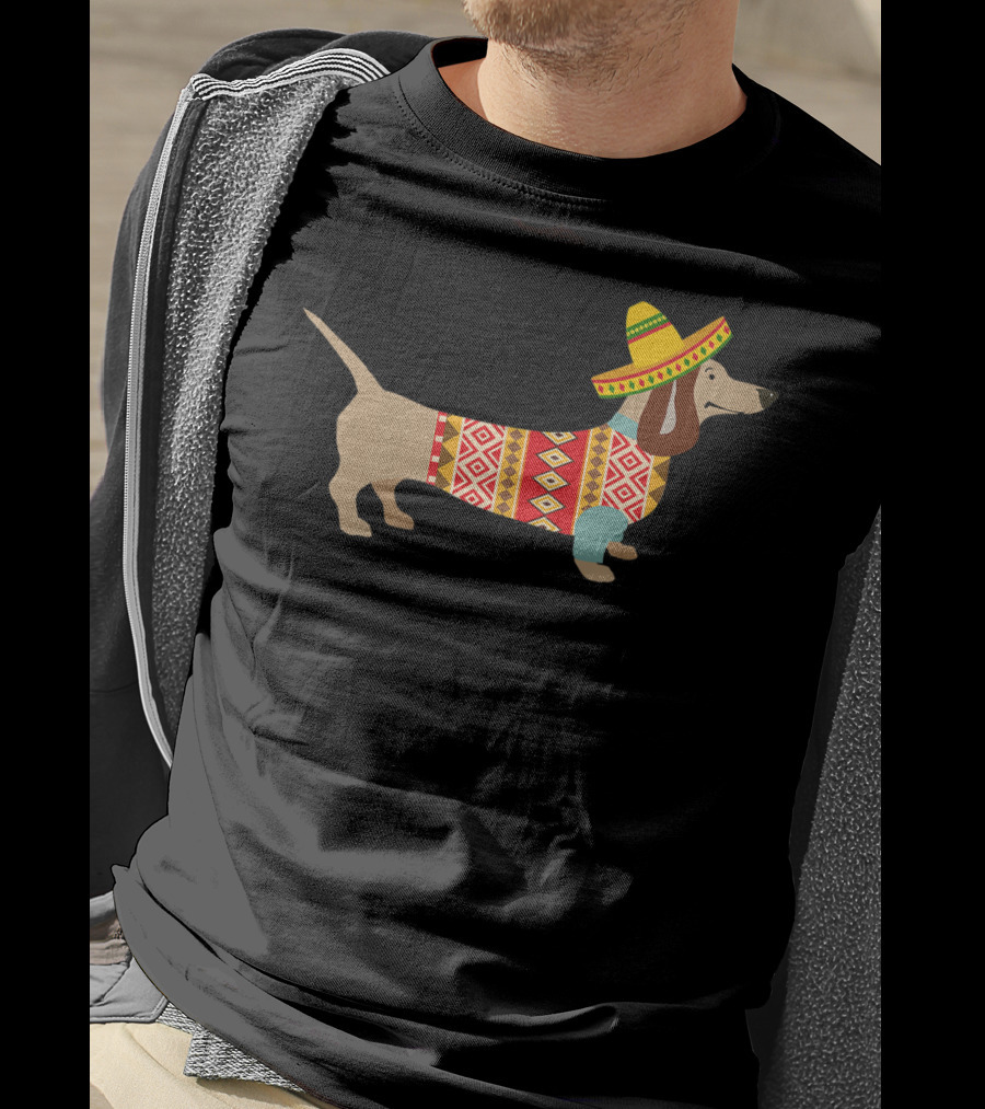 Daschund Cinco De Mayo Sombrero Doxie Fiesta T-Shirt