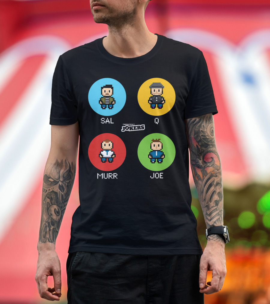Sal Q Murr Joe Impractical Jokers Pixel T-Shirt