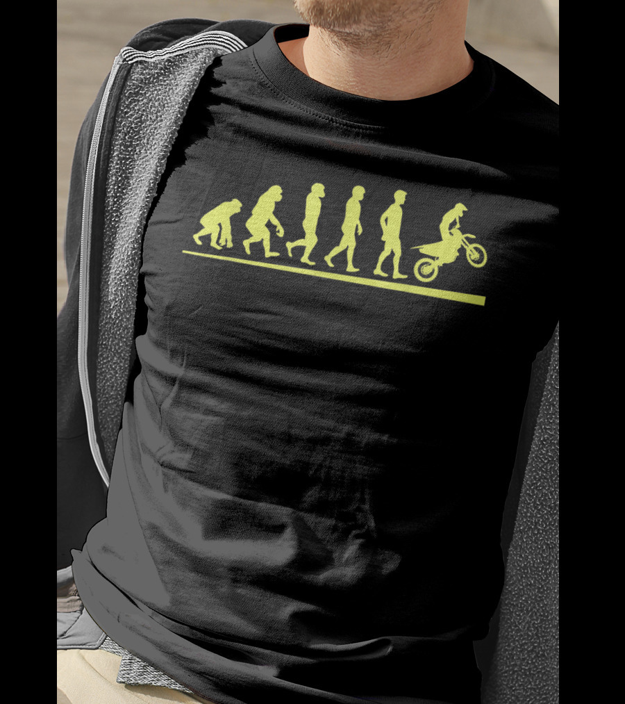 Dirt Bike Motocross Evolution Of Motorcycle Rider Progression T-Shirt