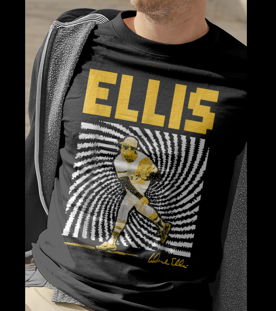 Dock Ellis Signature 8 Bit Spiral Pitching Image T-Shirt