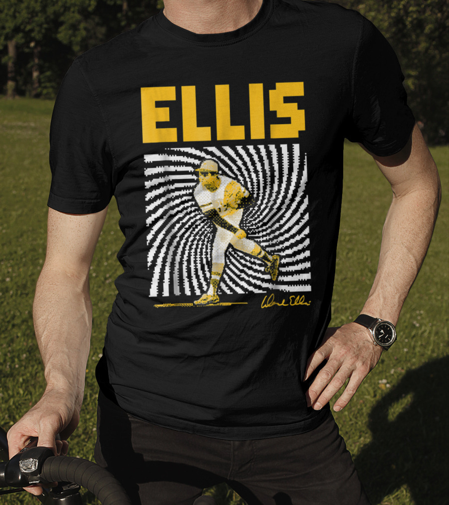 Dock Ellis Signature 8 Bit Spiral Pitching Image T-Shirt