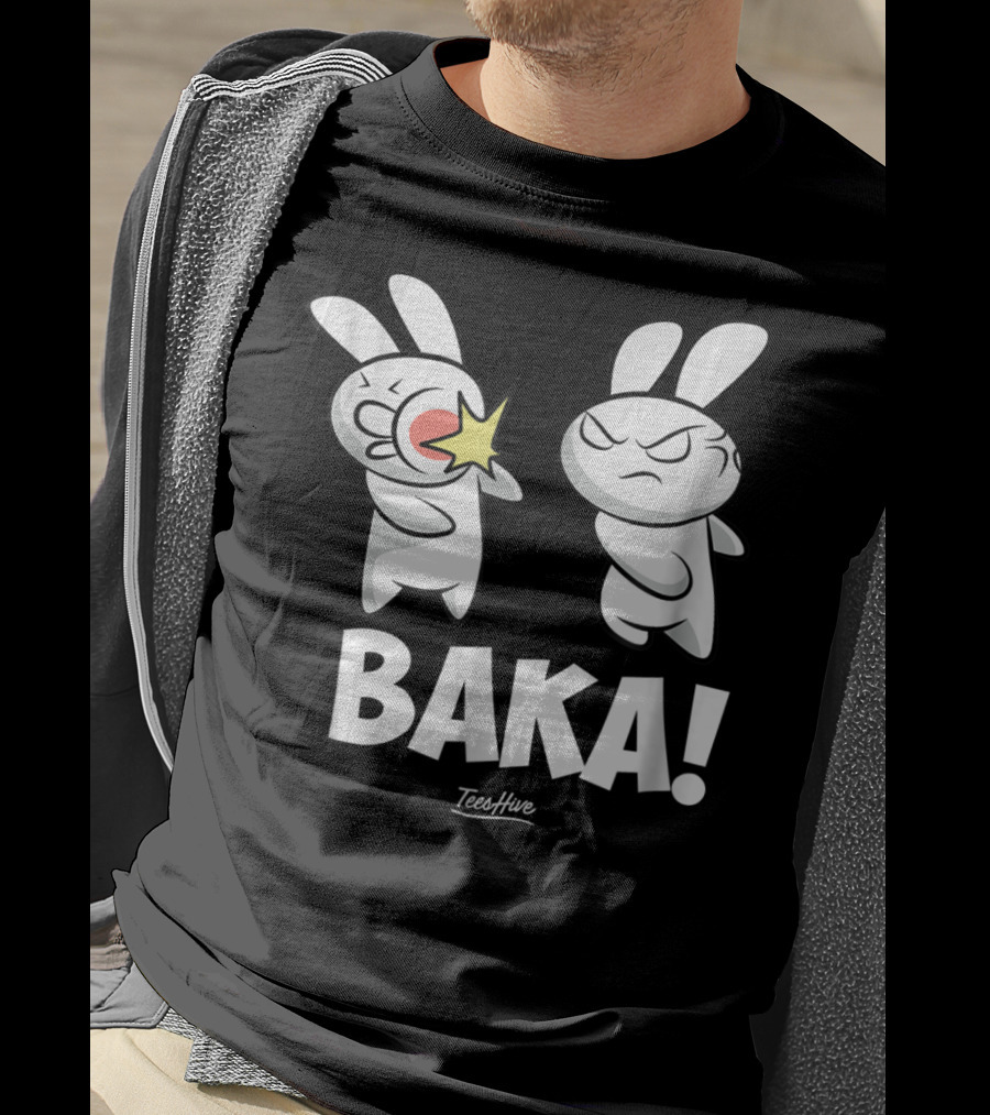 Baka Anime Rabbit Slap Funny Japanese Anime Lover T-Shirt