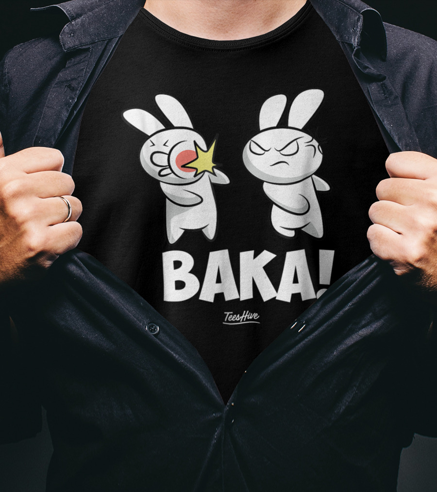 Baka Anime Rabbit Slap Funny Japanese Anime Lover T-Shirt