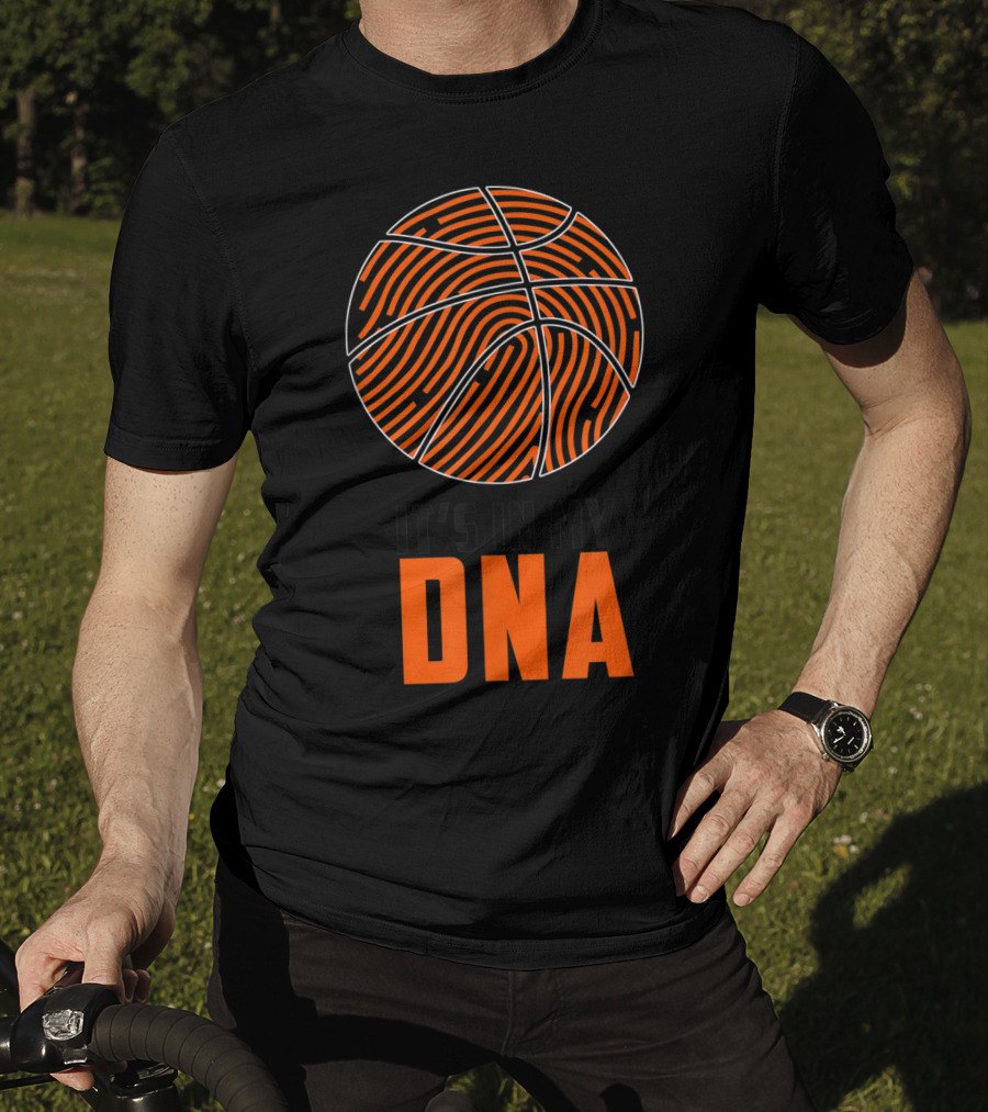 It's In My DNA Basketball Fingerprint Circle T-Shirt