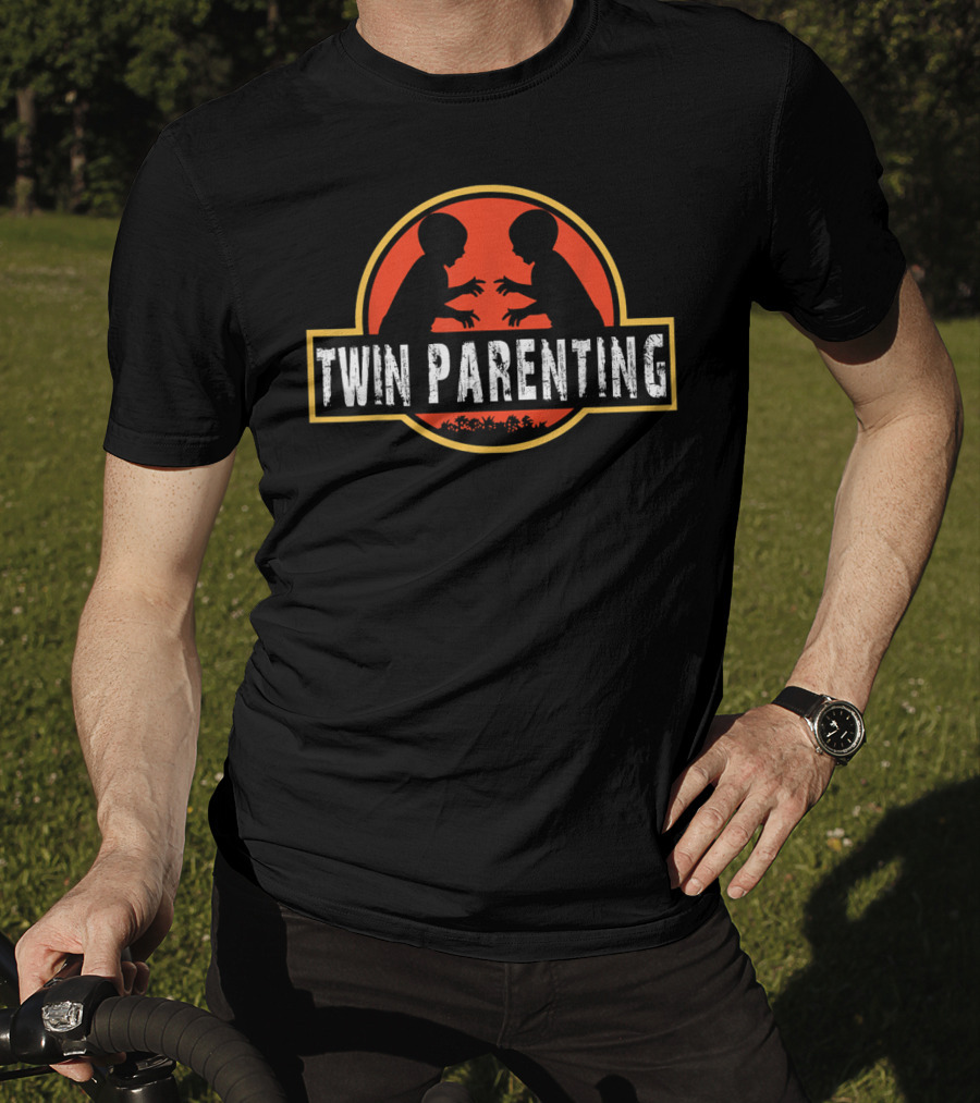 Jurassic Park Funny Twin Dad Parenting T-Shirt