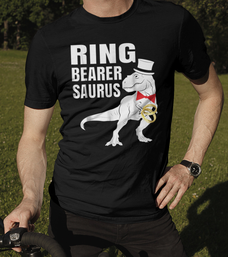 Ring Bearer Saurus Dinosaur Rex Wedding Party T-Shirt