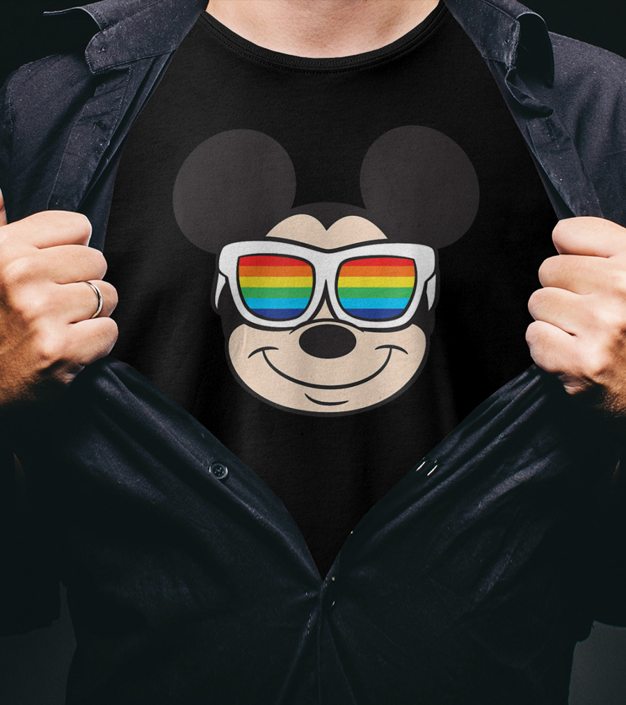 Mickey Mouse Rainbow Sunglasses Disney T-Shirt