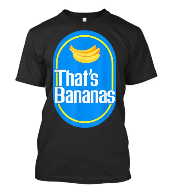 Funny That's Bananas Banana Sticker Blue Oval T-Shirt