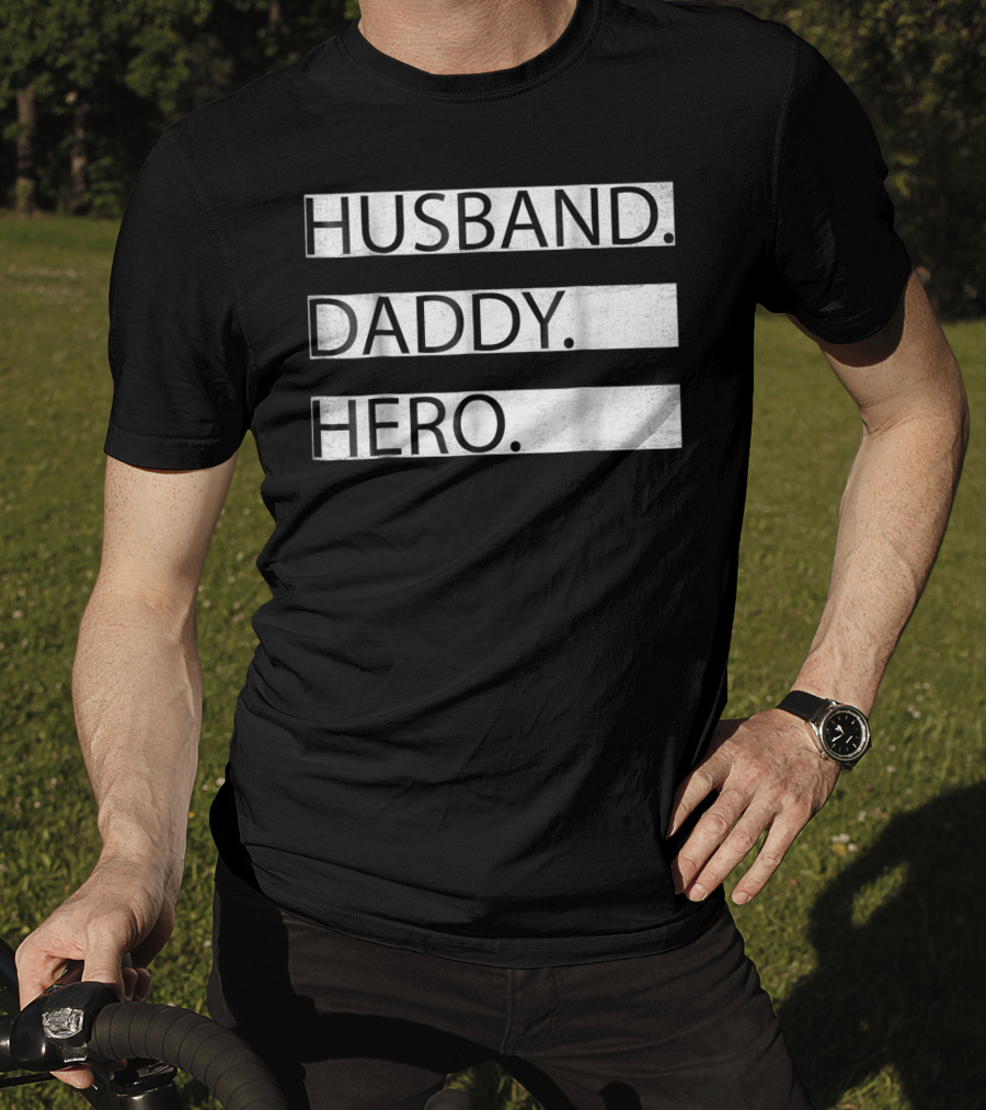 Husband Daddy Hero Number 1 Dad T-Shirt