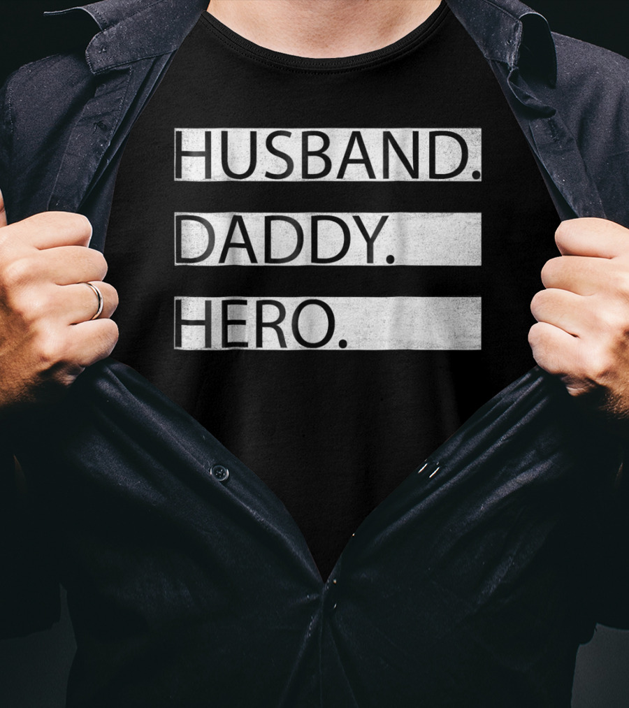 Husband Daddy Hero Number 1 Dad T-Shirt