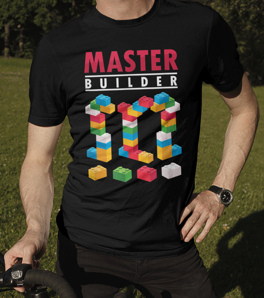 Master Builder Colorful Building Blocks Iconic T-Shirt