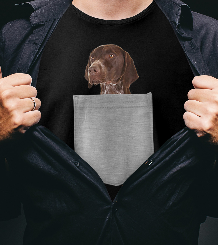 German Shorthair Pointer Dog In Your Pocket T-Shirt