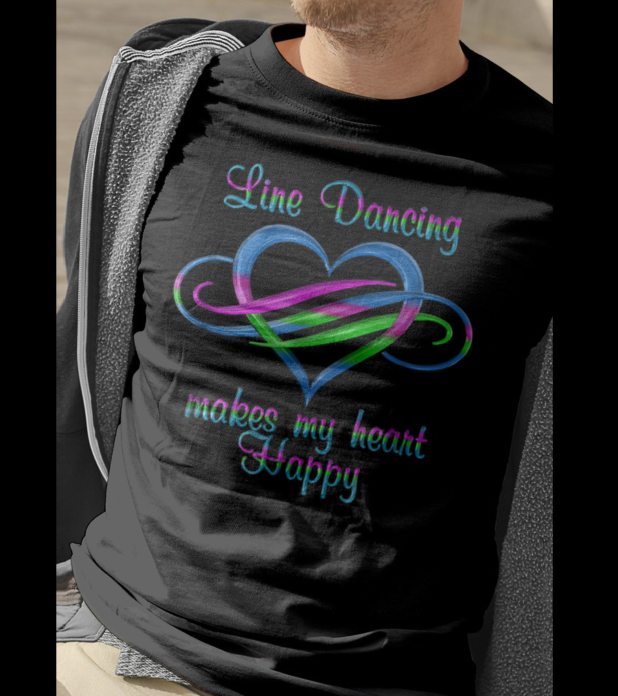 Line Dancing Makes My Heart Happy T-Shirt
