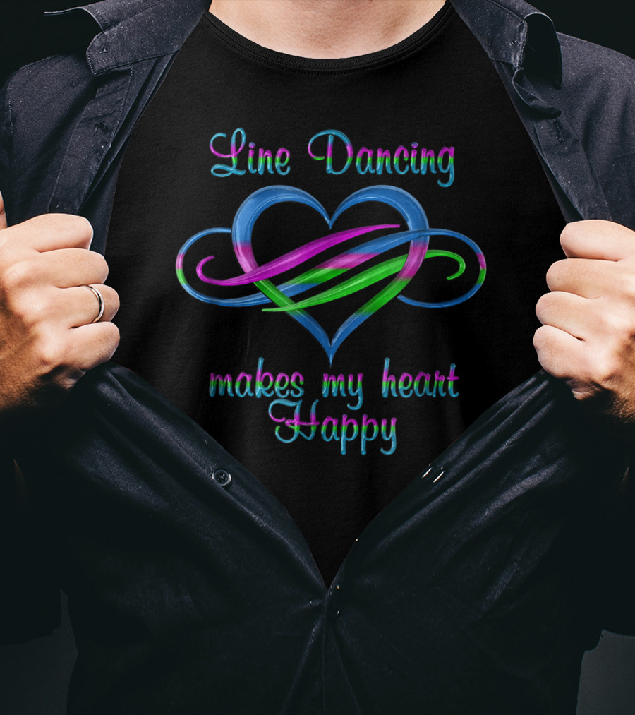 Line Dancing Makes My Heart Happy T-Shirt