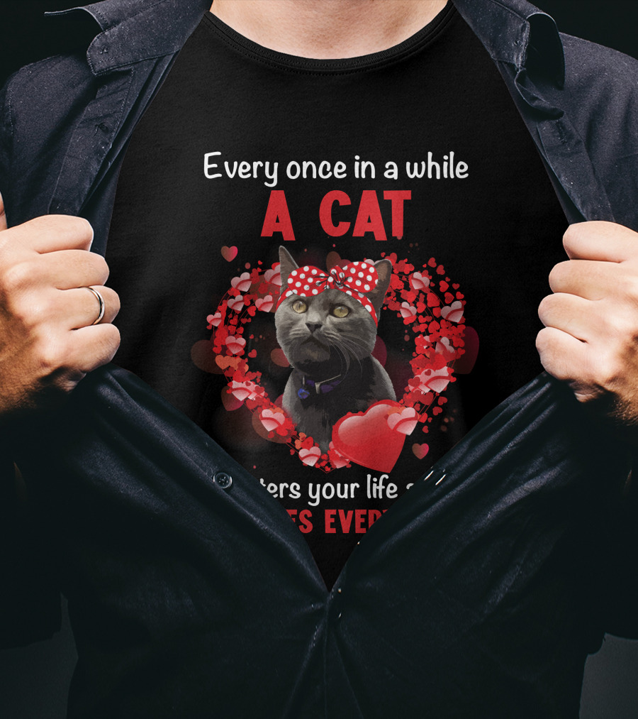 Every Once In A While A Cat Enters Your Life And Changes Everything T-Shirt