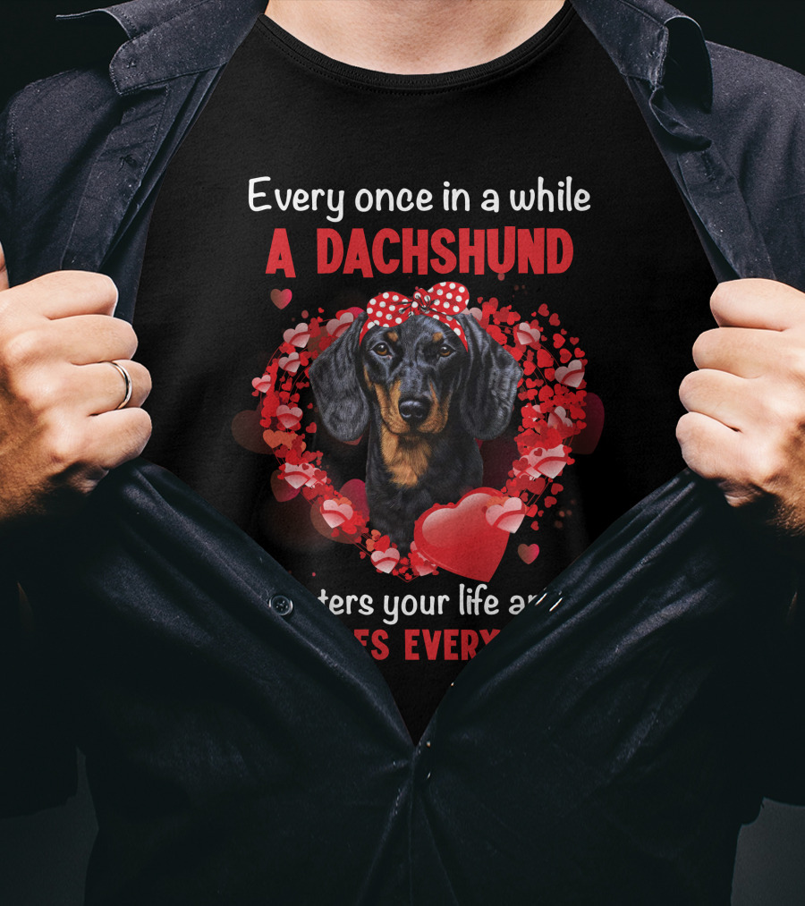Every Once In A While A Dachshund Enters Your Life And Changes Everything T-Shirt