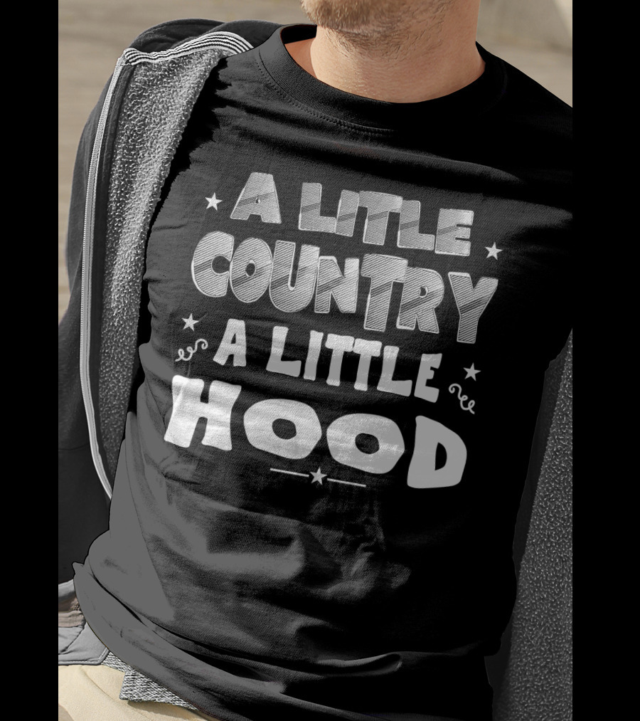 A Little Country A Little Hood Stars And Swirls T-Shirt