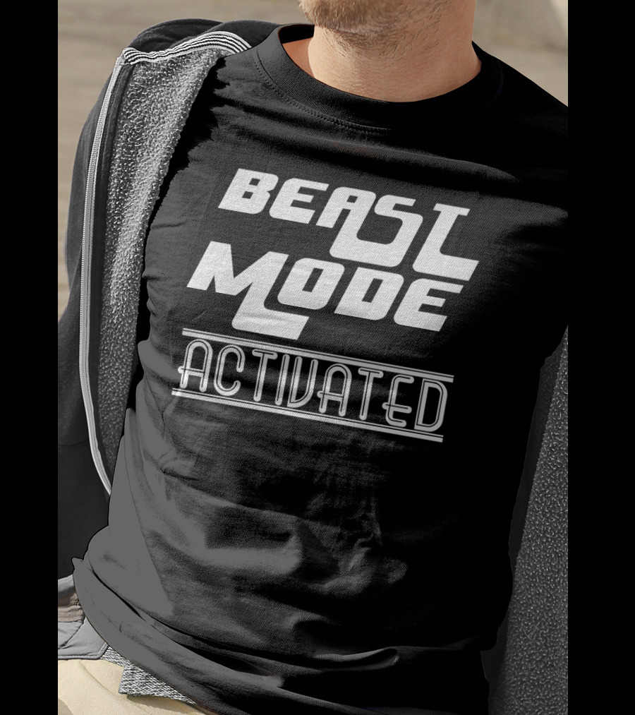 Beast Mode Activated Bold Athletic Motivation T-Shirt