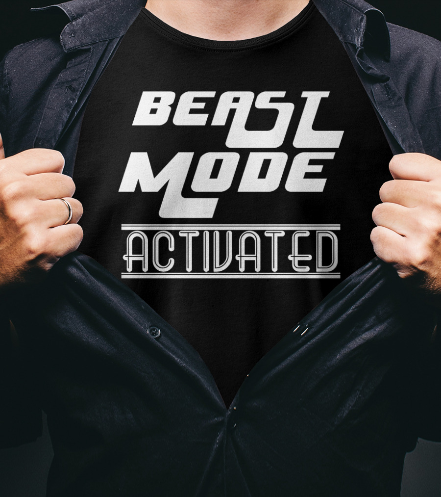Beast Mode Activated Bold Athletic Motivation T-Shirt