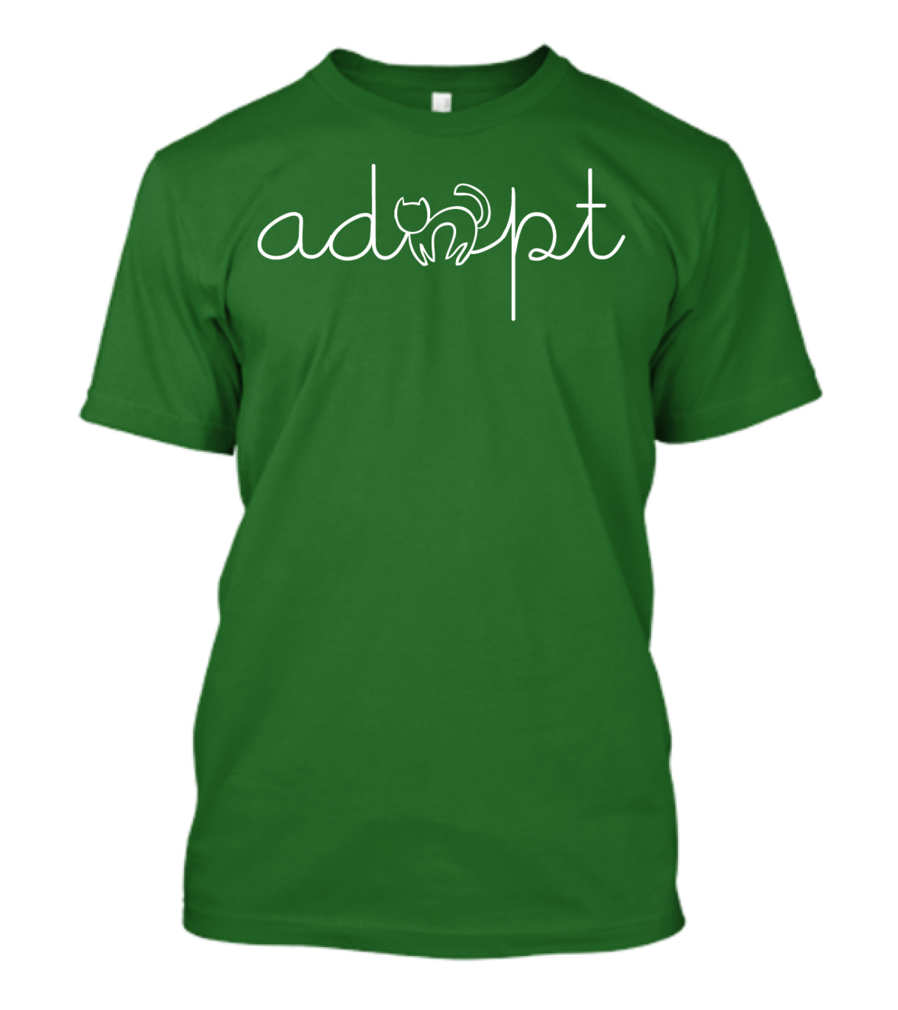 Adopt A Cat With Minimalist Line Art Cat T-Shirt