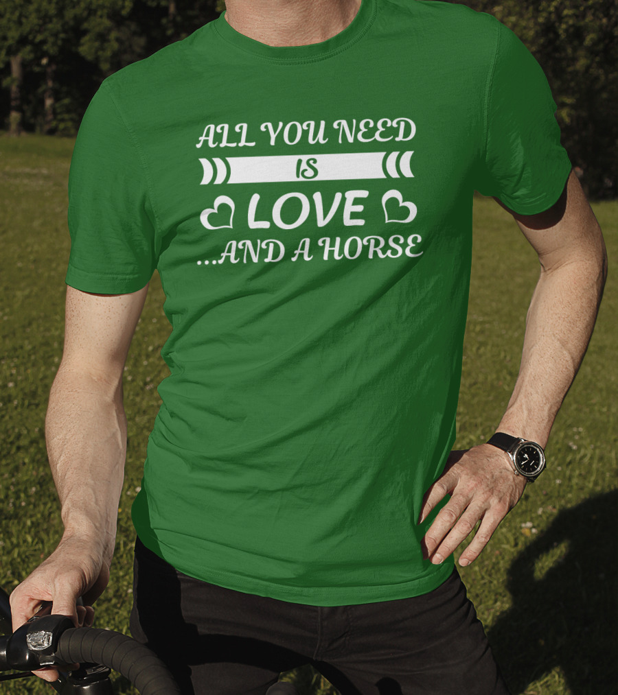 All You Need Is Love And A Horse All I Want For Christmas Are Gains T-Shirt