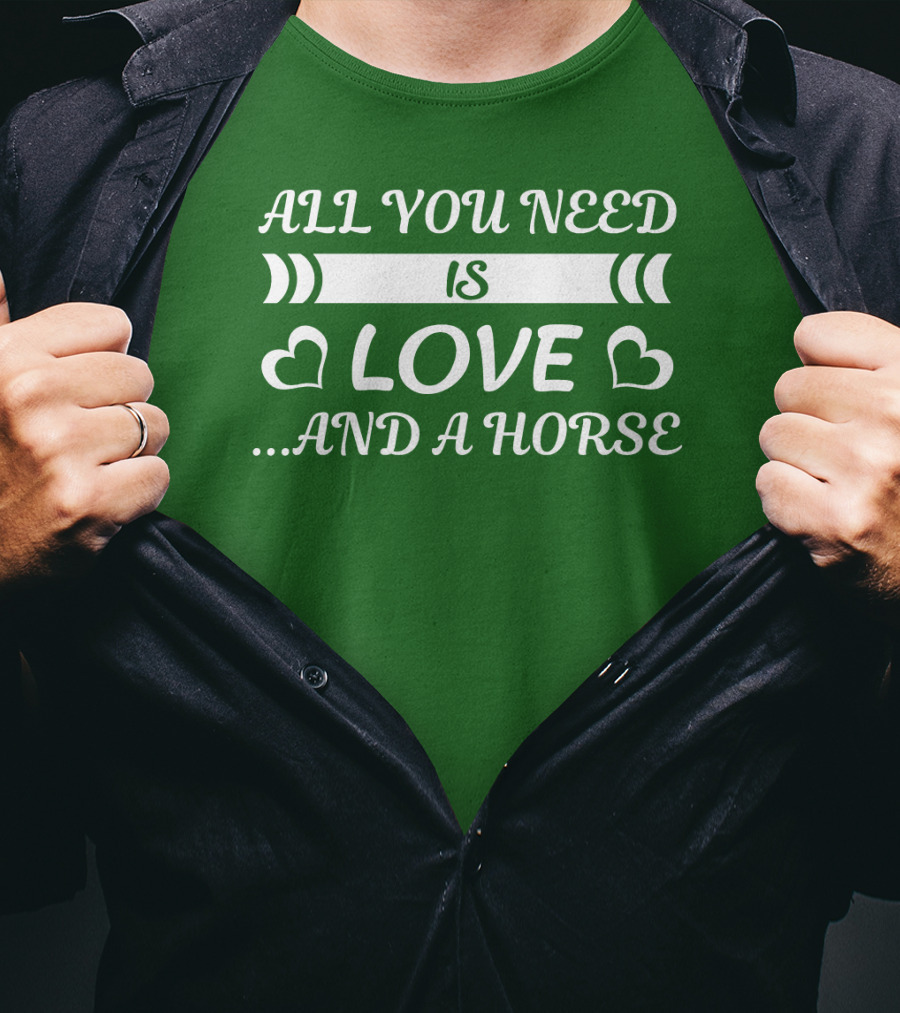 All You Need Is Love And A Horse All I Want For Christmas Are Gains T-Shirt