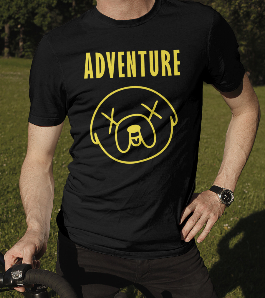 ADVENTURE PUG BAND Face Drawing T-Shirt