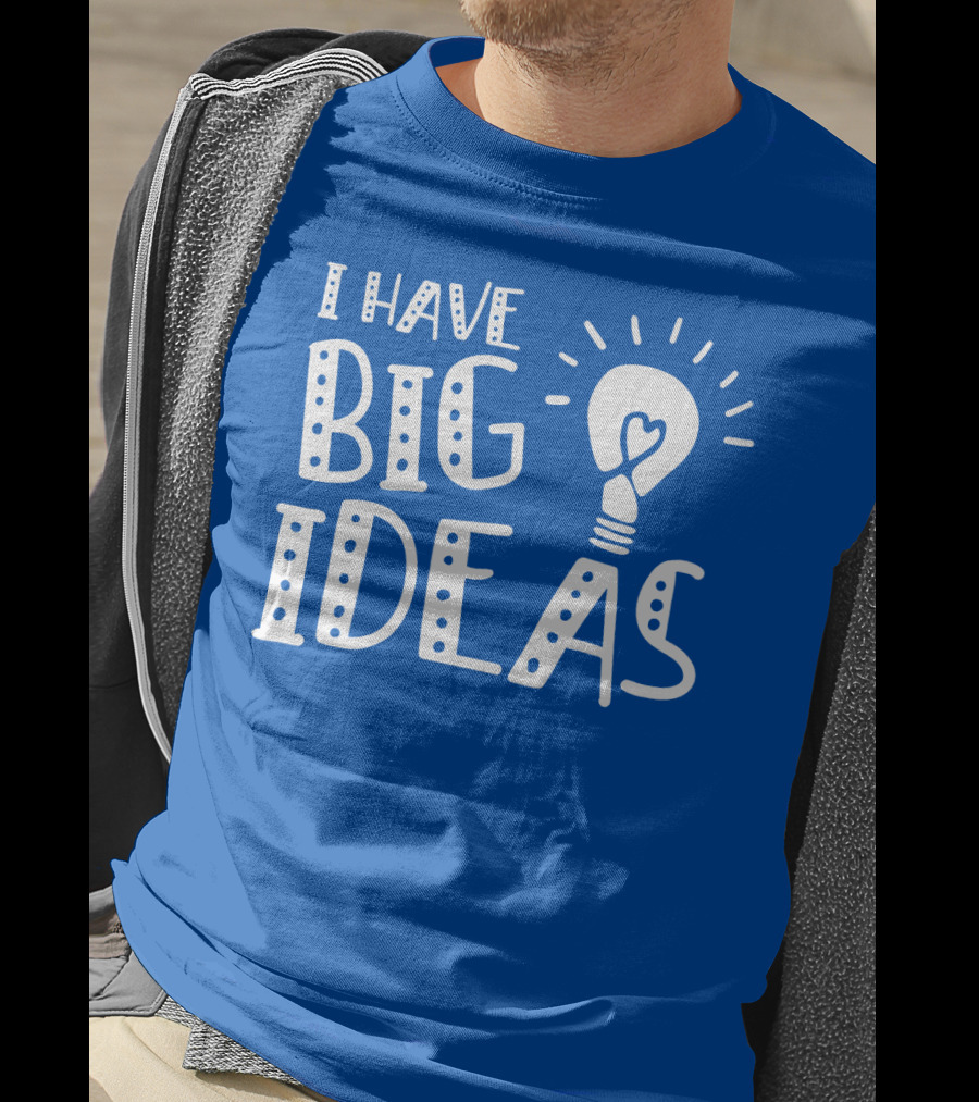 I HAVE BIG IDEAS Light Bulb Heart T-Shirt