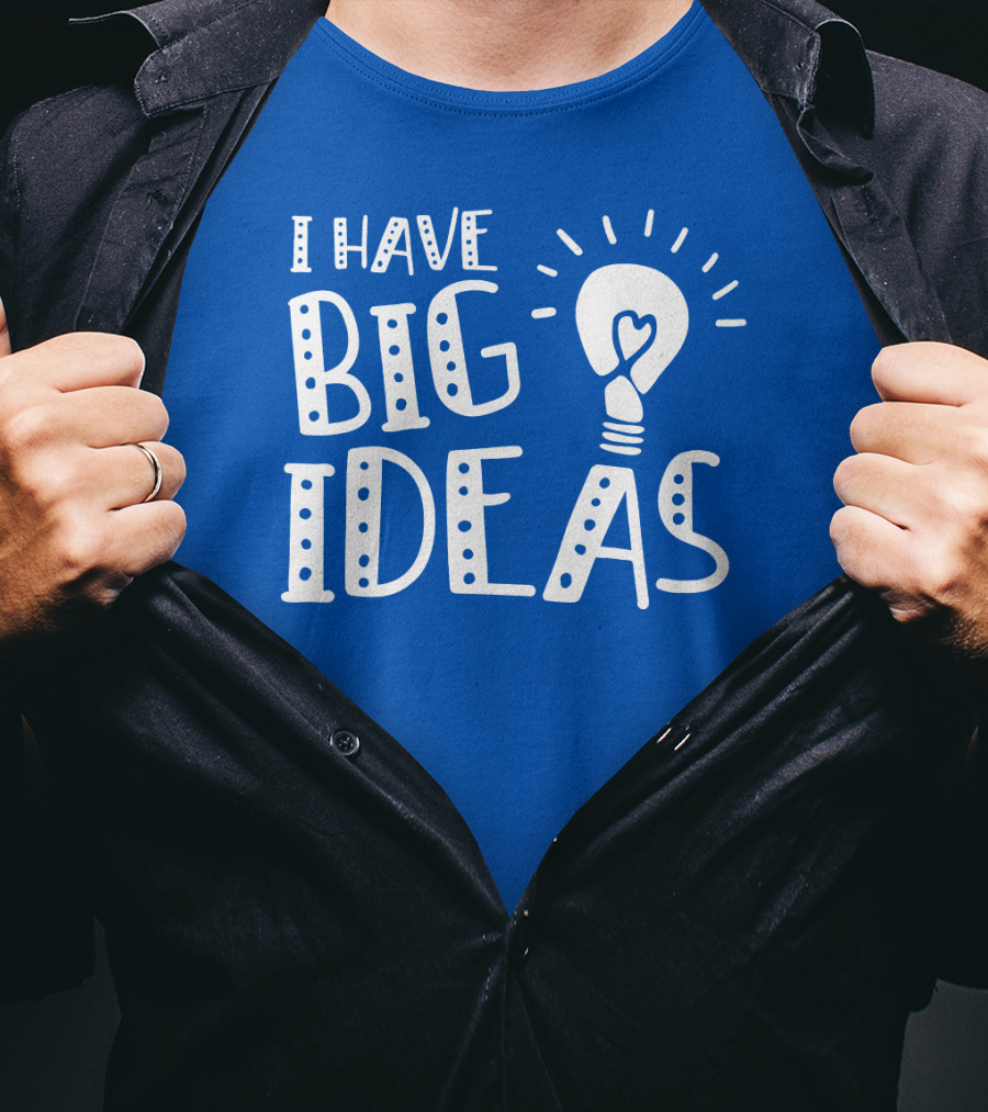 I HAVE BIG IDEAS Light Bulb Heart T-Shirt